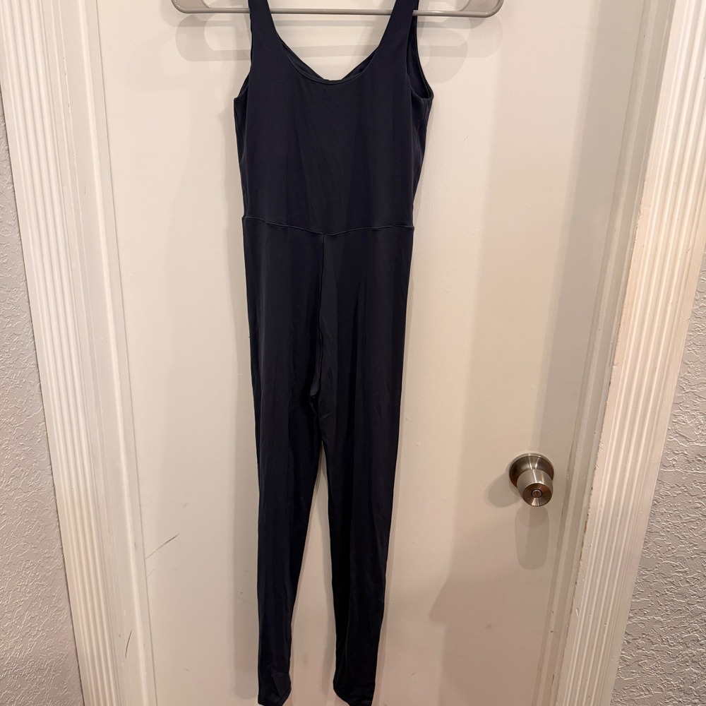 OFFLINE by Aerie Real Me Full Length Bodysuit Small Navy Athleisure Minimalist - Picture 3 of 5